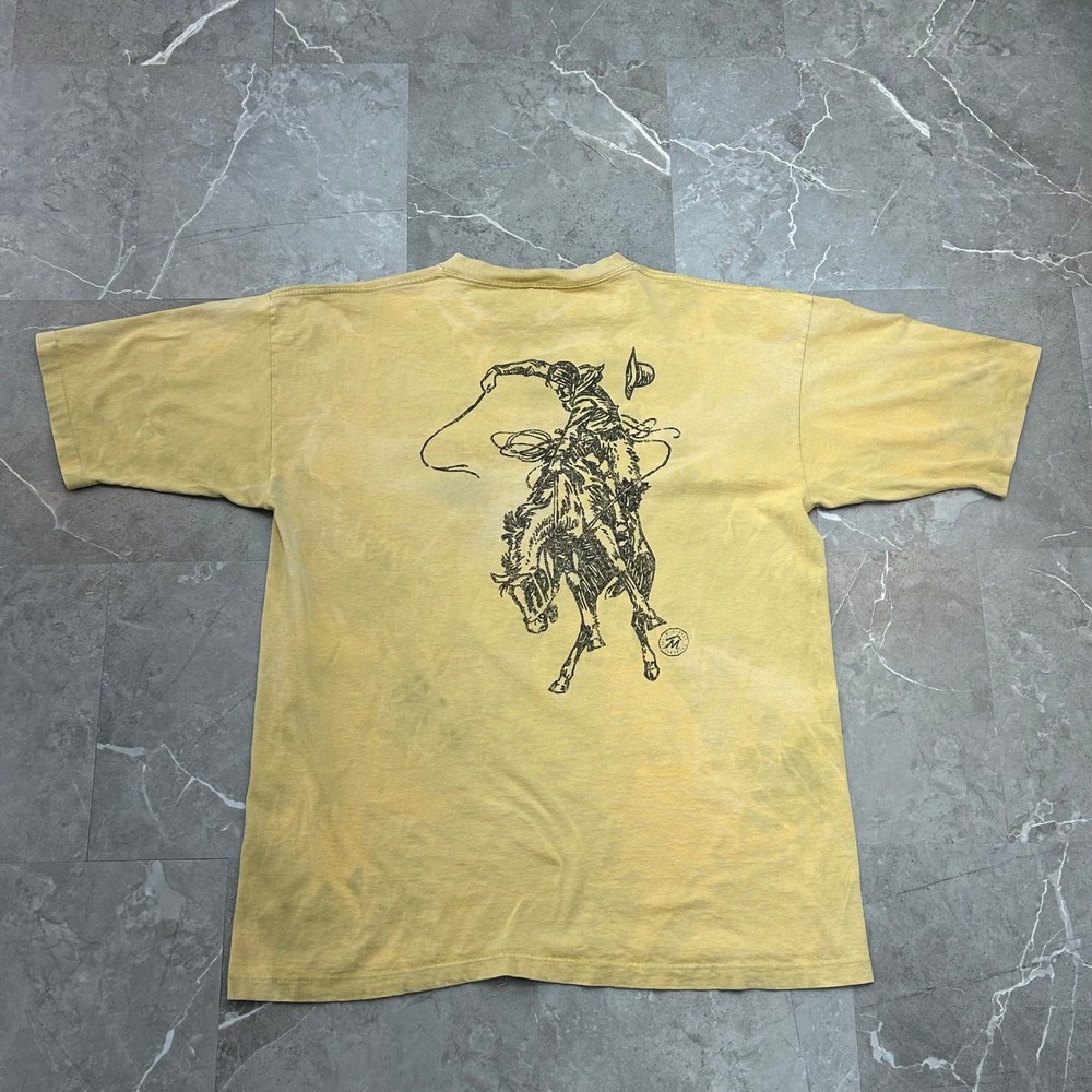 90s Vintage Marlboro Graphic Tee Mens 2XL Country Store Tobacco Cowboy Rodeo